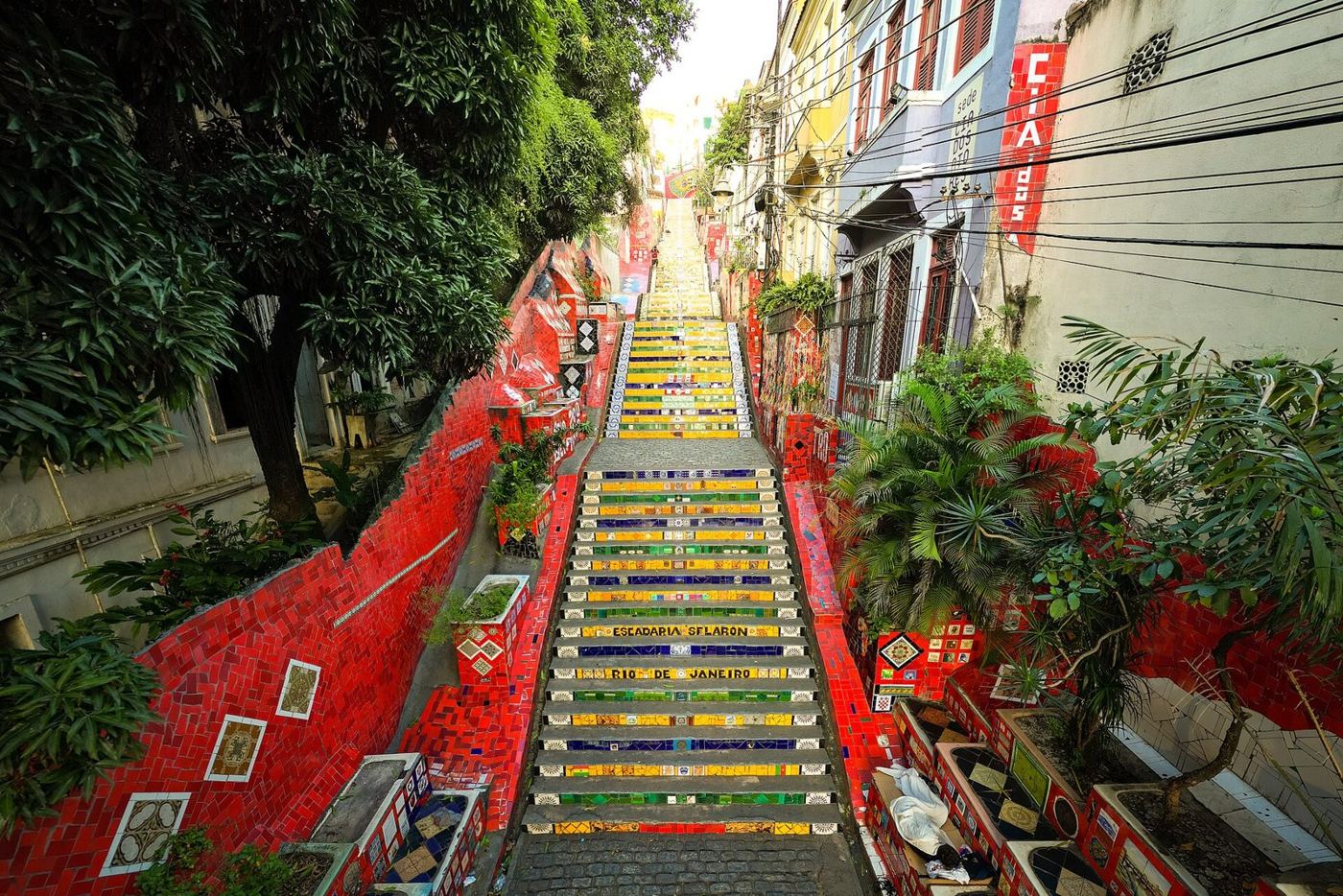 A Escadaria Selarón, entre a Lapa e Santa Teresa